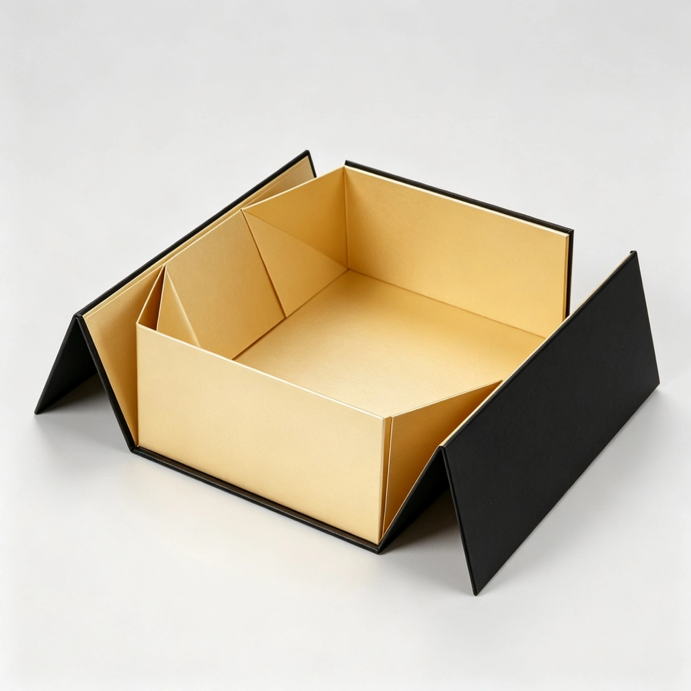 Book-Style Gatefold Collapsible Rigid Box with Magnetic Closure