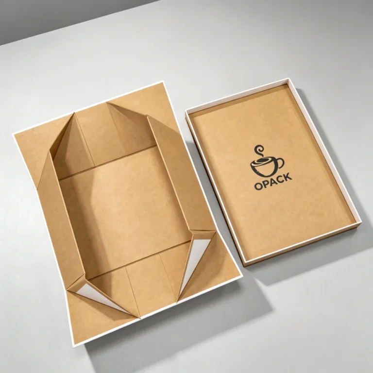Custom Lid-and-Base Collapsible Rigid Box with Magnetic Assembly