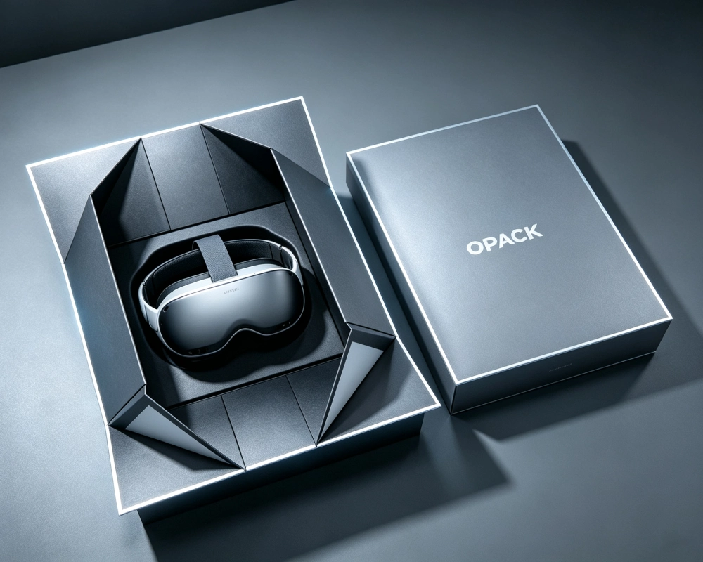 consumer electronics packaging with collapsible rigid boxes