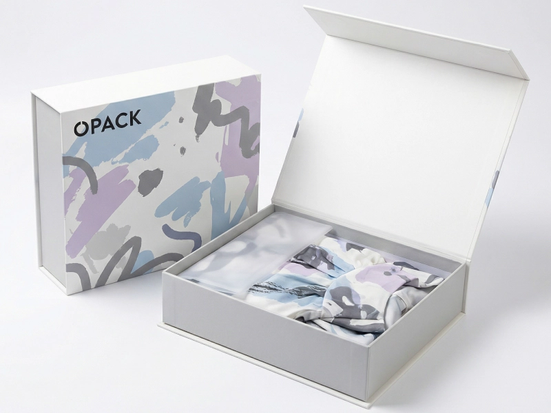 Foldable rigid box for apparel Foldable rigid box for apparel