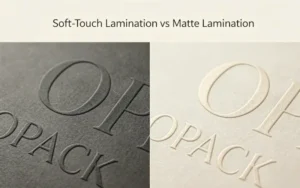 Soft-touch and matte lamination comparison on rigid box packaging