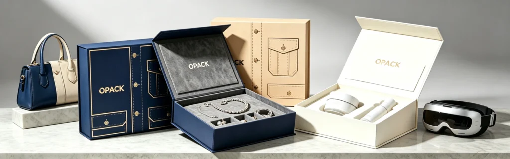 collapsible rigid boxes for different industry Collapsible rigid boxes for cosmetics, fashion, jewelry and luxury packaging
